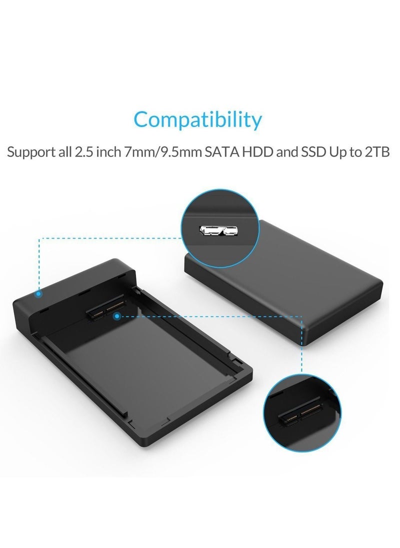 Haing - USB 3.0 Sata 2.5inch HDD Enclosure External HDD Hard Disk Case Box - Image 1