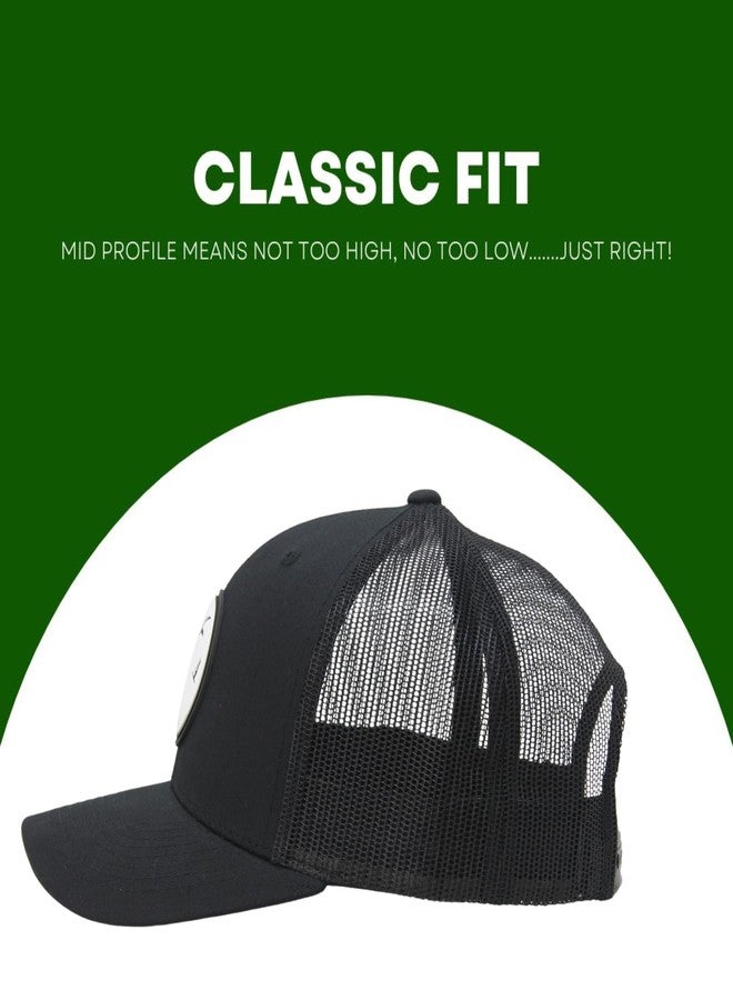 ليندو قبعة سائق الشاحنة LINDO - شجرة النخيل 2.0 (أسود مع رقعة بيضاء) - Image 2