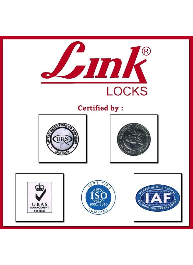 Link Link Round Silver Steel Lock with 3 Keys | Lock and Keys | Door Lock | Padlock (Pack of 1) (LINK-Round 50 MM)  - Image 4