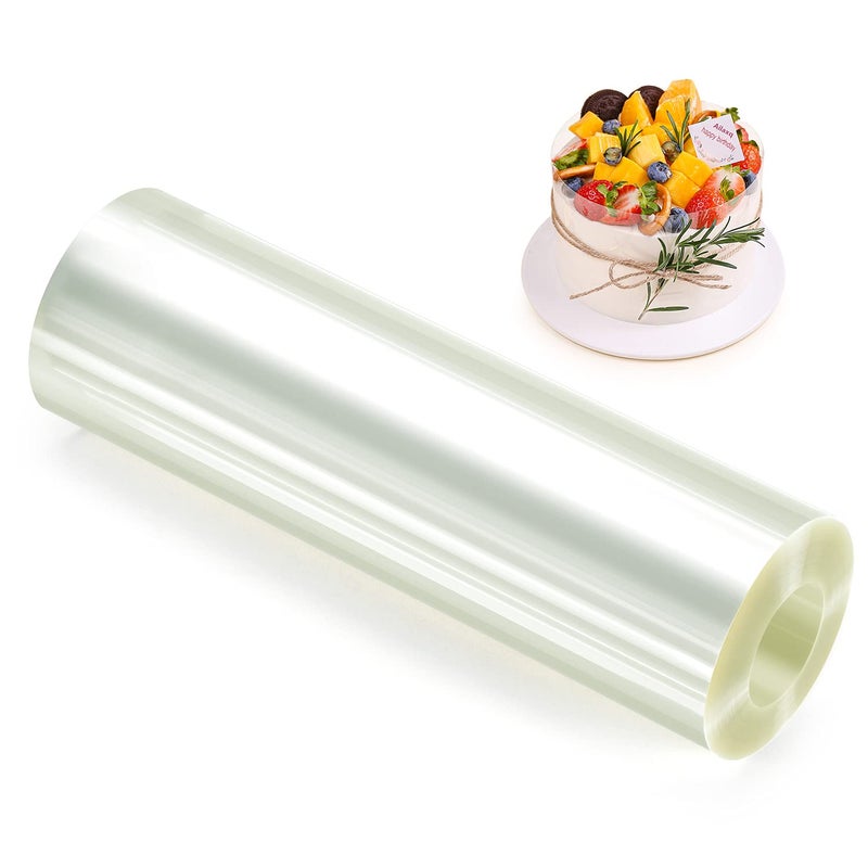 Cake Collars 8 x 600inch 59 mil thick Transparent Acetate Sheets Rolls for Baking Surrounding Edge Decorating
