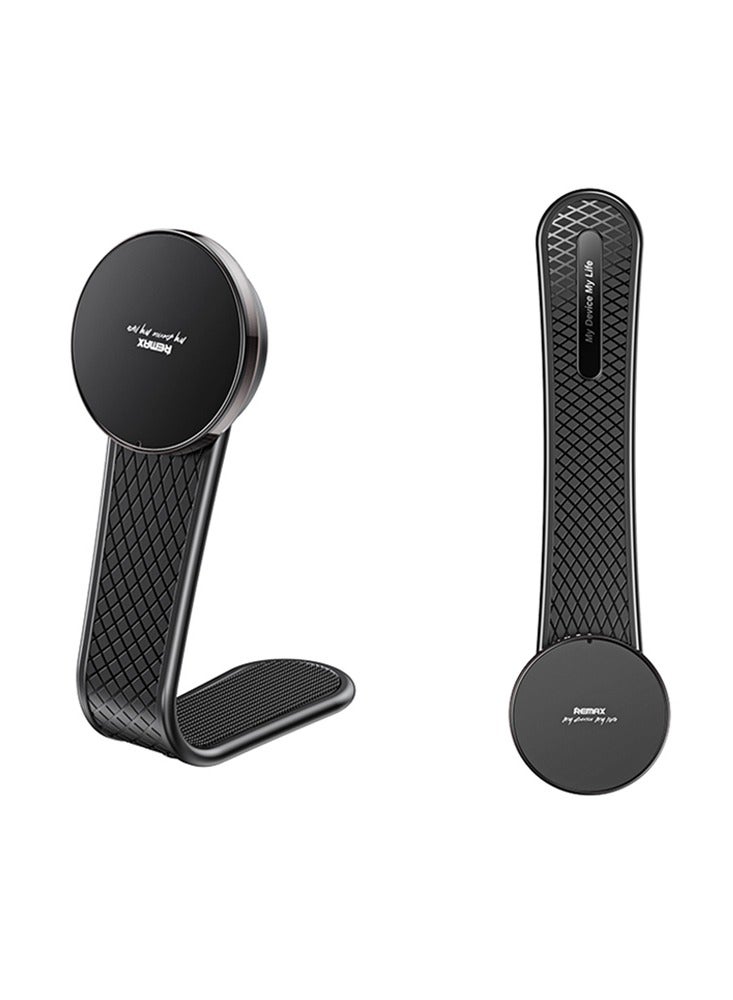 REMAX 15W Magnetic Wireless Car Charger – Foldable Dashboard & Air Vent Phone Holder, Strong Suction, 360° Rotatable for iPhone 15/14/13/12 & MagSafe Devices - Image 1