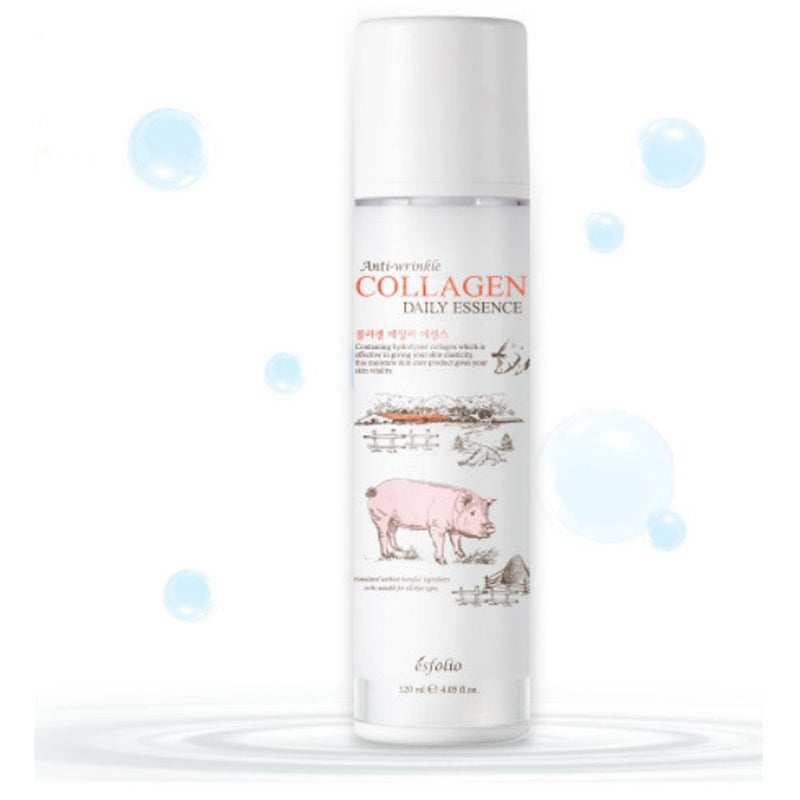 إسفوليو كولاجين دايلي إيسنس سيروم الوجه المرطب والمشدود لمكافحة الشيخوخة للعناية بالبشرة الكورية مع الكولاجين المهدرج مناسب لجميع أنواع البشرة 405 مل