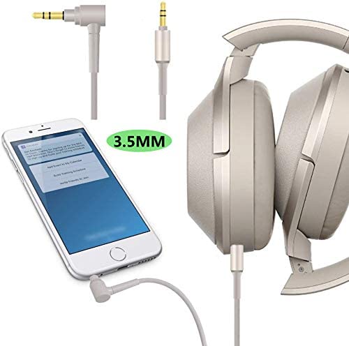 Saipomor WH1000XM5 Replacement Audio Cord WH-1000XM4 Cable Compatible with Sony WH1000XM2 WH-1000XM3 MDR-XB950BT MDR-100ABN MDR-10R MDR-1000X MDR-ZX770BN Noise-Canceling Headphones(Gold) - Image 2