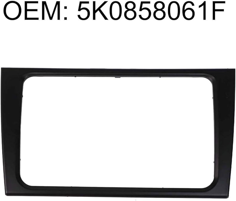 ABS Black Car Radio Head Unit Bezel Trim Panel For Volkswagen Golf 6 GTI MK6 - Image 4