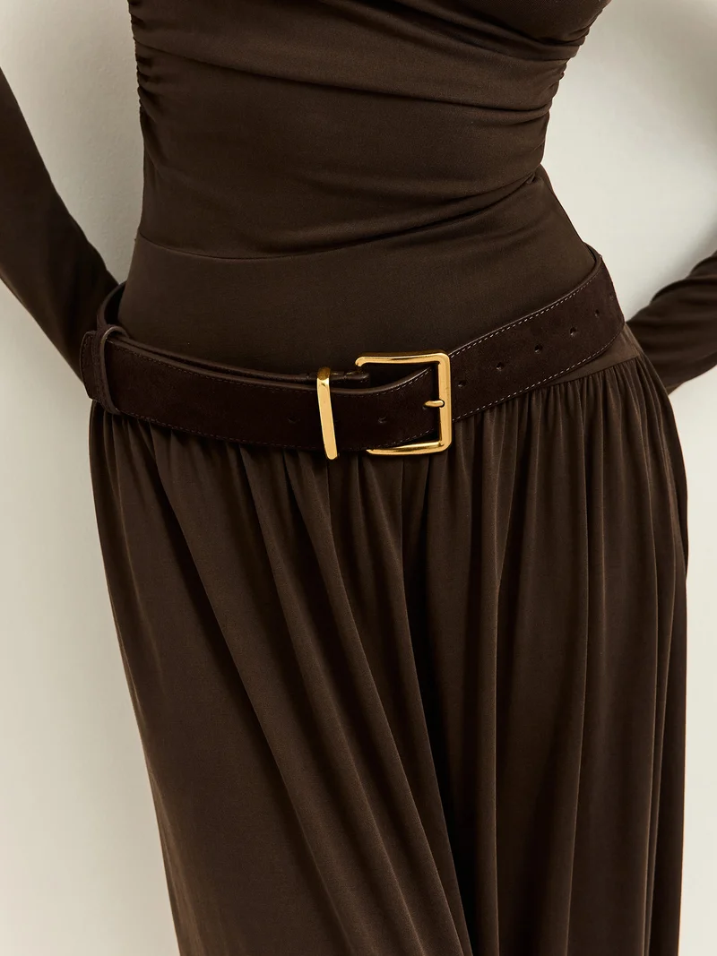 Lichi  Leather belt with metal loop  | Best Price UAE