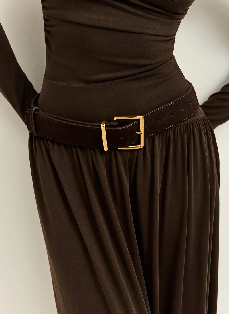 Lichi  Leather belt with metal loop for Women | Best Price UAE