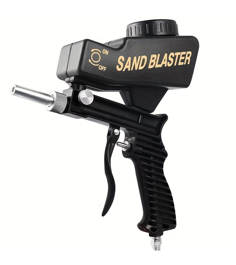 Anti Rust Sandblaster Adjustable Blasting Machine Gravity Sandblasting Gun 90 Psi Pneumatic Sandblasting Set Black - Image 2