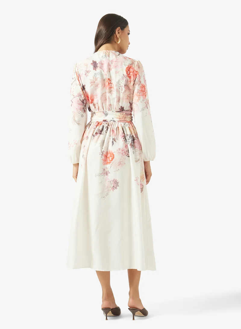 ELLA Floral Print A-line Dress