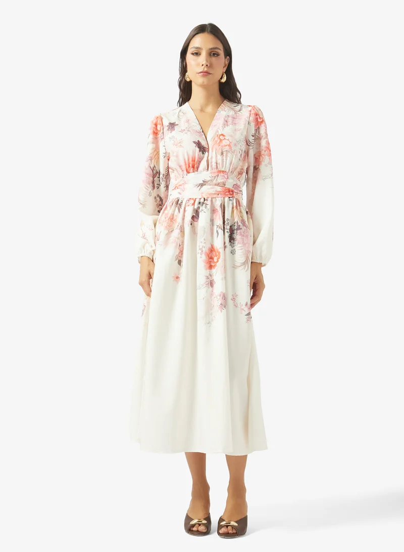 ELLA Floral Print A-line Dress