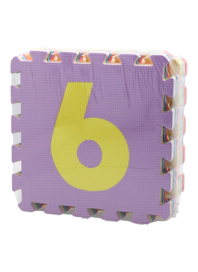 solex 10-Piece Durable 0-9 Learning Square EVA Number Mat Multicolor ‎41225-SCO  - Image 2