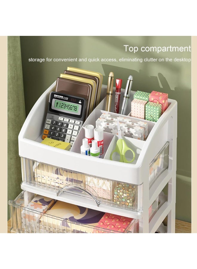 PTTIMFFM 3-Layer Makeup Organizer with Transparent Drawers, Large-Capacity Vanity Storage Box for Cosmetics, Skincare, Accessories - Image 3
