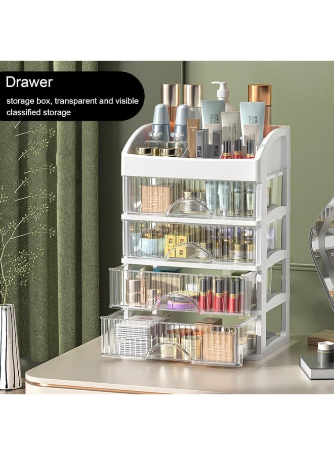 PTTIMFFM 3-Layer Makeup Organizer with Transparent Drawers, Large-Capacity Vanity Storage Box for Cosmetics, Skincare, Accessories - Image 5
