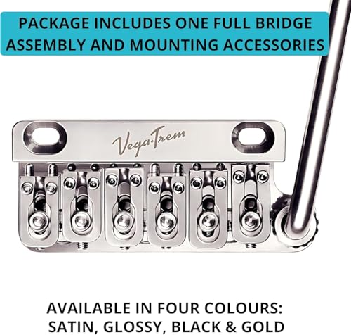 Vega Trem Vega-Trem VT1 Special 2-Points Stratocaster Guitar Tremolo Bridge For Strat No Mods Easy Installation (Glossy, Right) - Image 3
