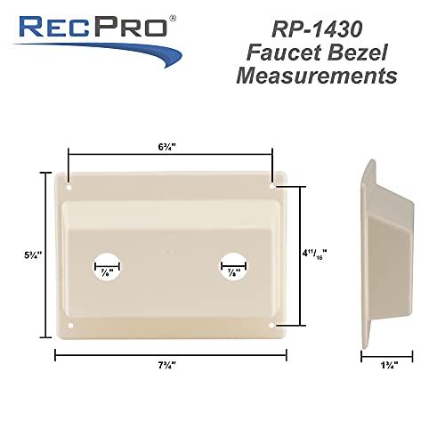 RecPro Faucet Bezel | Stand Off Faucet Cover (White) - Image 4