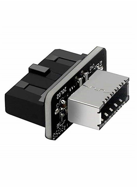 USB Front Panel Adapter, Vertical USB C Header Adapter, USB 3.1 Type-E Key-A to USB 3.0 20Pin Header Converter, for Type C Motherboard