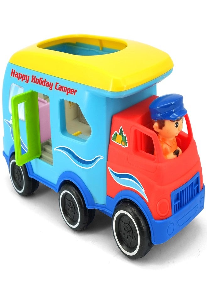 Kiddieland: Light & Sound: Activity Happy Camper - Motorized Toy Vehicle, Auto-Stops, Realistic Engine Revs, Motorhome, Kids & Toddlers Ages 1 yr+ - Image 1