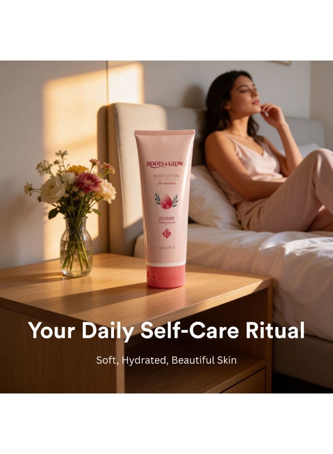 روتس اند جلو جُلنار  لوشن جسم للنساء - ترطيب عميق وإشراقة طبيعية - Image 2