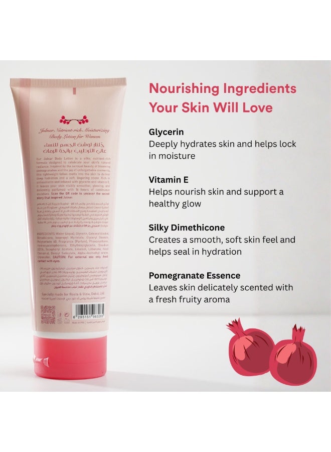 روتس اند جلو جُلنار  لوشن جسم للنساء - ترطيب عميق وإشراقة طبيعية - Image 5