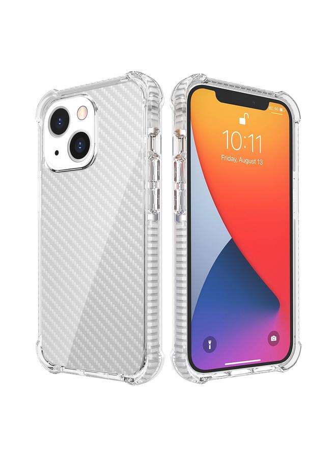 S-TOP Case For iPhone 13 Carbon Fiber Texture Four-corner Shockproof Phone Case mini - Image 2