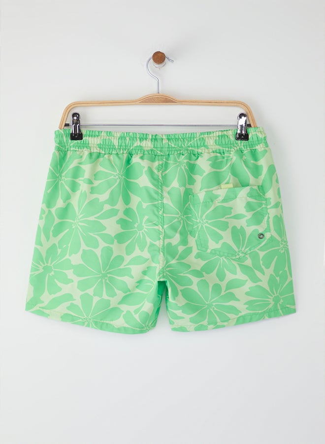 Trendyol Man Green Standard Fit Floral Swimsuit Swim Shorts - Image 4