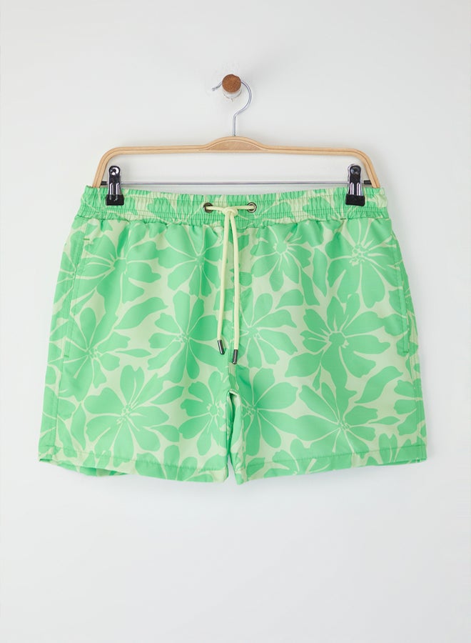 Trendyol Man Green Standard Fit Floral Swimsuit Swim Shorts - Image 2