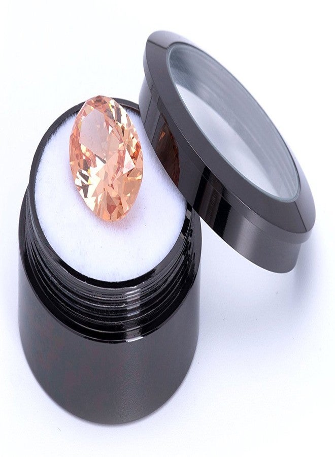 Giftop Small Loose Diamond or Gemstone Display Box Case Holder Show Container Metal (Black- 1.3x0.5) - Image 2