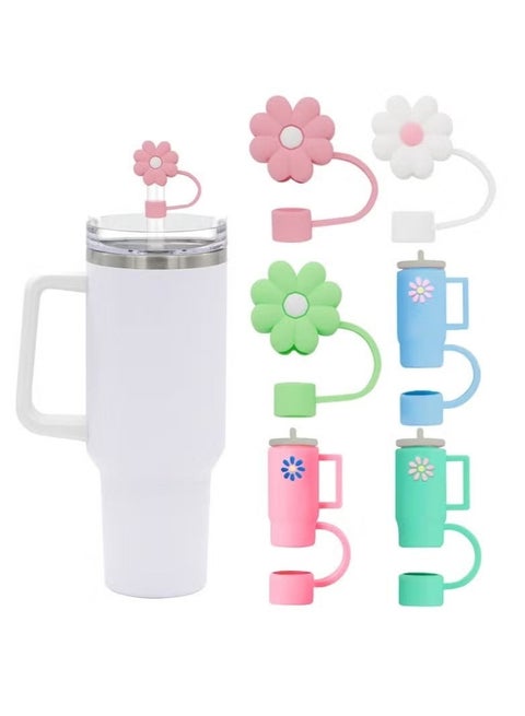 Straw Cover for Stanley Cup, 6Pcs 10MM Straw Covers Cap Toppers for Stanley Cup 40&30 Oz, Straw Tip Covers for Stanley Cups Accessories