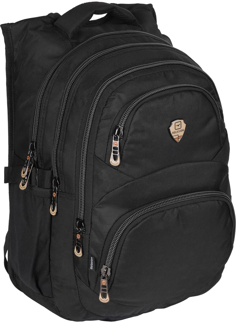 ريلاكسن 2226 Black Waterproof Lined Fabric Backpack