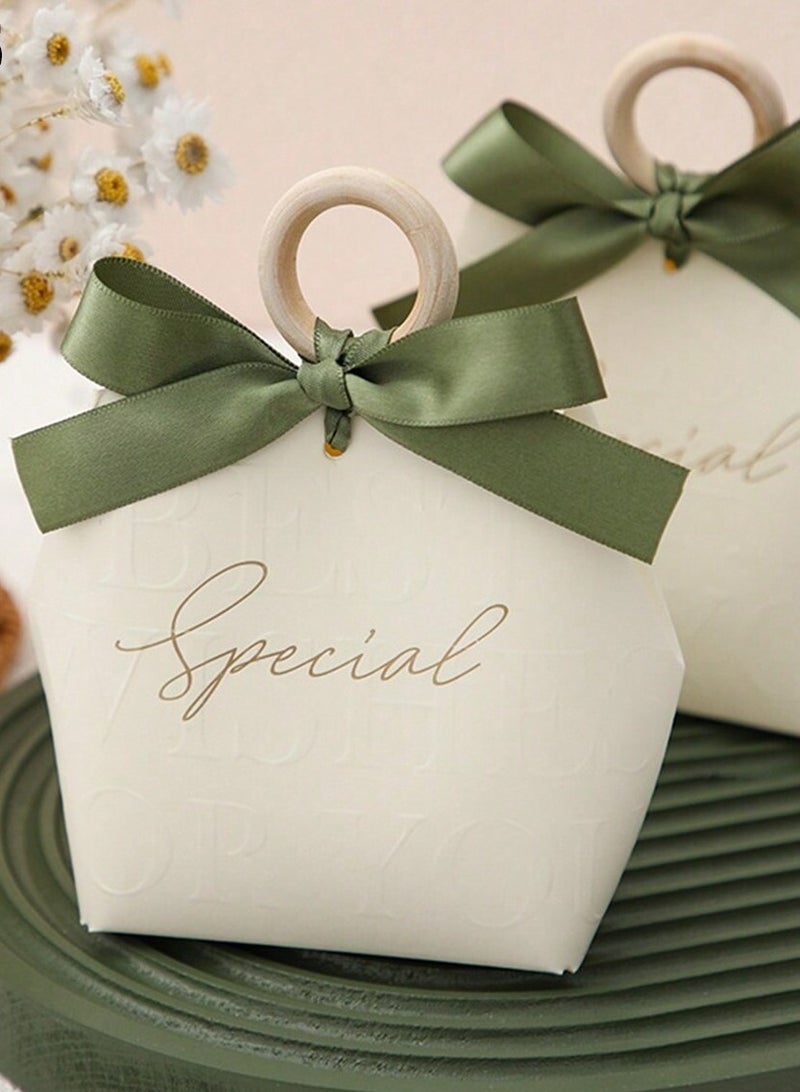 Gift Favor Boxes for graduation, engagement, and birthday occasions – decorated with a cute ribbon – set of 10 boxes. - Image 3