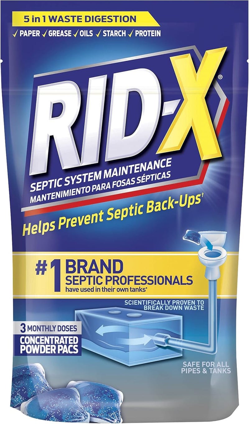 RidX Septic Tank System Treatment, Septic Tank Treatment, 3.2 Ounce - Image 1