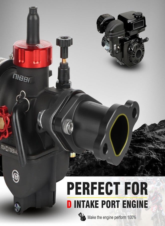 NIBBI Predator 212 Intake Manifold,212 Predator Performance Part Intake Pipe Inlet Manifold For Mini Bike 196cc/212cc/224cc Engine GX160 GX200 225RS(FL-Black) - Image 3