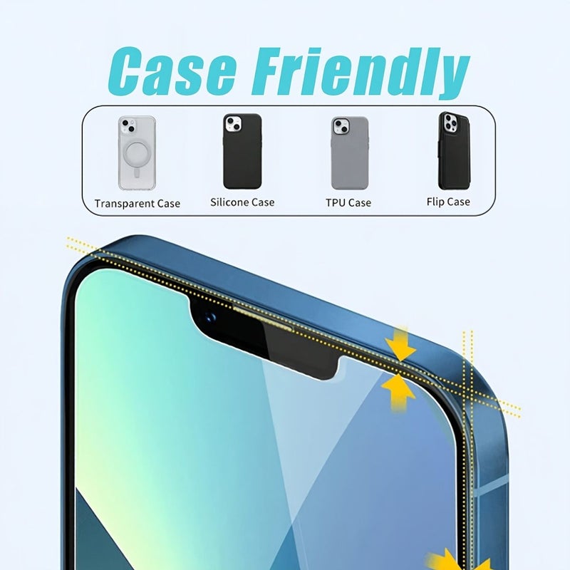 2pcs Transparent Slotted Tempered Glass Screen Protector for iPhone SE 2020 Full Coverage - Image 4