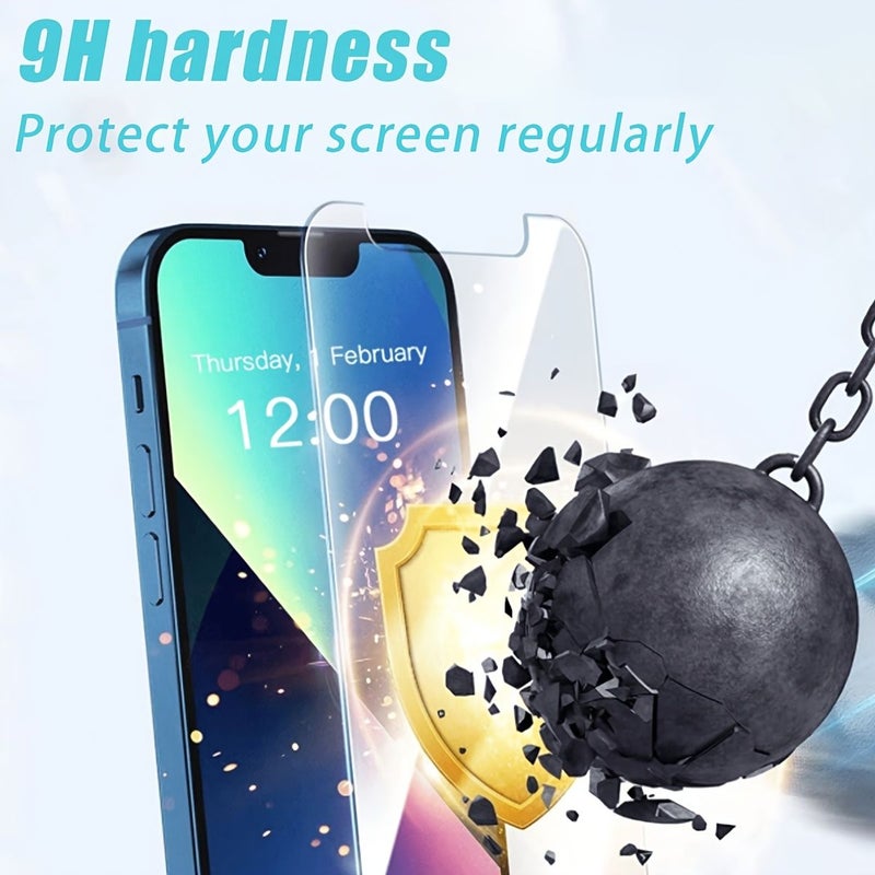 2pcs Transparent Slotted Tempered Glass Screen Protector for iPhone SE 2020 Full Coverage - Image 2