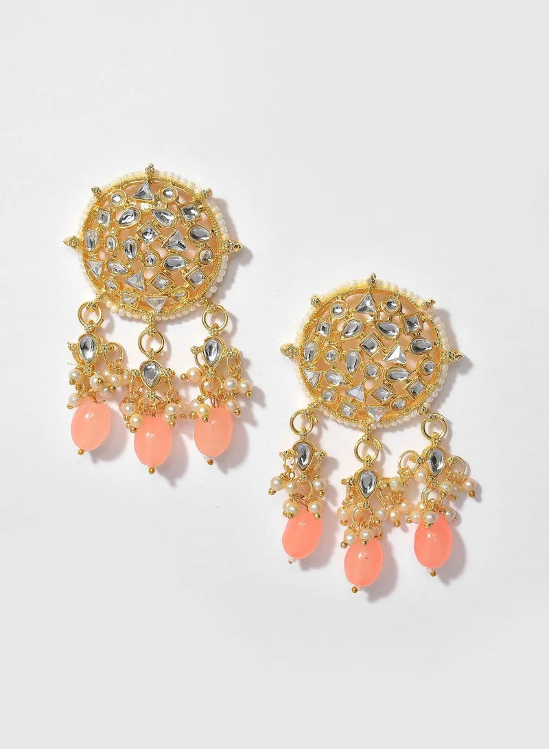 SOHI Kundan Gold Plated Necklace Set