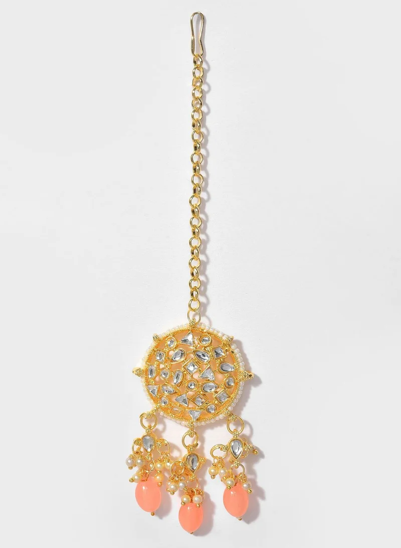 SOHI Kundan Gold Plated Necklace Set