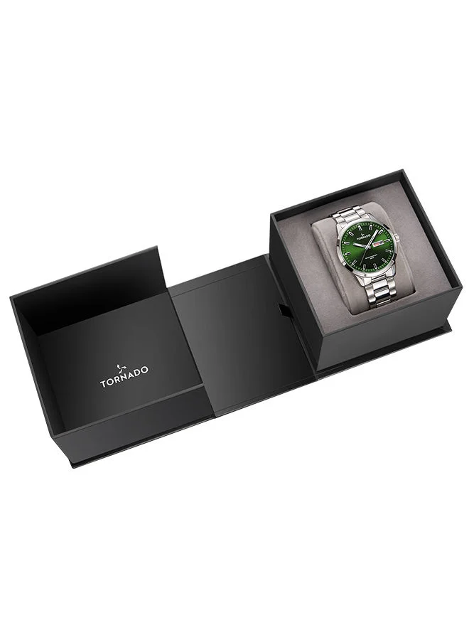 TORNADO Men's Stainless Steel Analog Watch T23001-SBSG - 43x48 mm