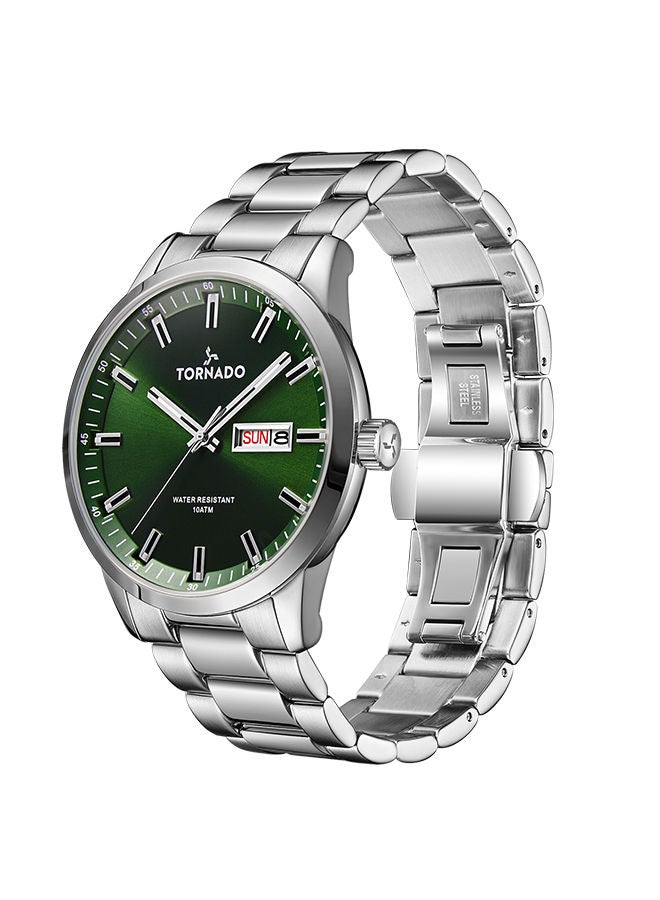 TORNADO Men's Stainless Steel Analog Watch T23001-SBSG - 43x48 mm - Image 2