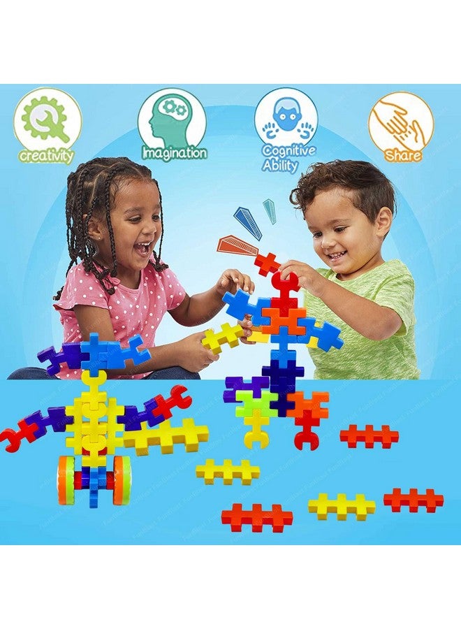 فنبلاست لعبة مكعبات البناء من فن بلاست - ألعاب مكعبات ألغاز للأطفال - لعبة تعليمية للأطفال - (أكثر من 35 مكعبًا) - Image 3