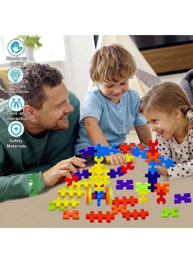 فنبلاست لعبة مكعبات البناء من فن بلاست - ألعاب مكعبات ألغاز للأطفال - لعبة تعليمية للأطفال - (أكثر من 35 مكعبًا) - Image 5