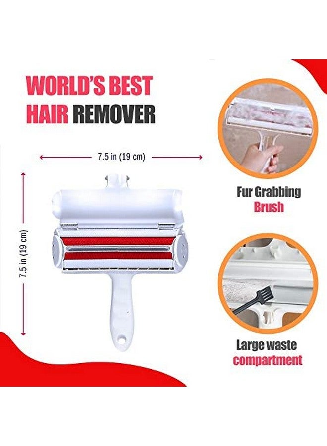 Generic Pet Hair Remover - Lint Roller for Dog and Cat Hair | Portable, Reusable, Eco-Friendly Pet Hair Remover Brush for Couches, Carpet, Bedding, Clothes, and Car | Pet Supplies & Grooming | Orange  - Image 3