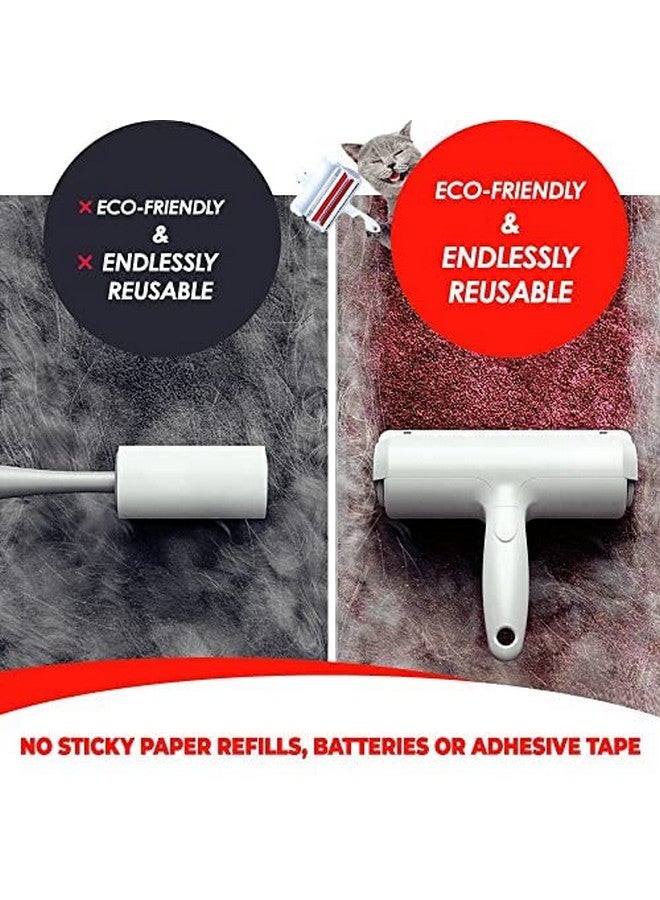 Generic Pet Hair Remover - Lint Roller for Dog and Cat Hair | Portable, Reusable, Eco-Friendly Pet Hair Remover Brush for Couches, Carpet, Bedding, Clothes, and Car | Pet Supplies & Grooming | Orange  - Image 2