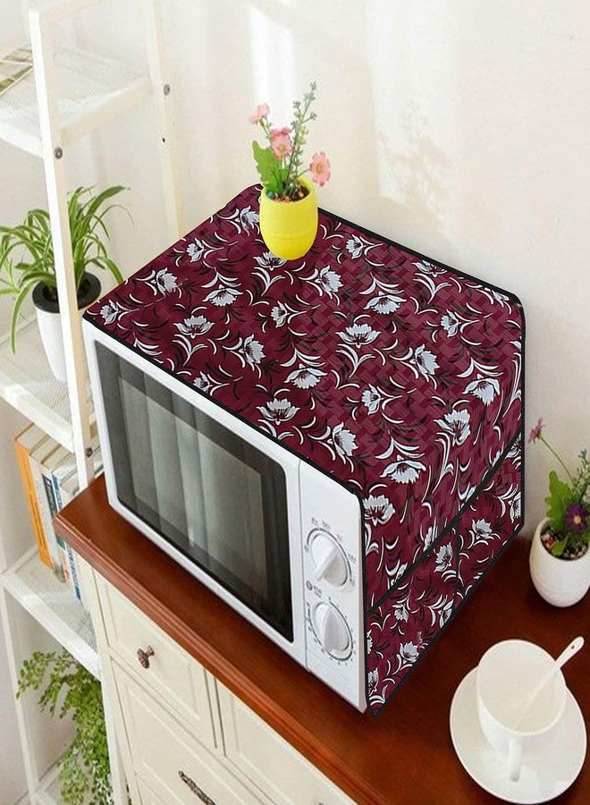Wings Star Oven Top Cover for Kenstar 17 Litre Solo Microwave Oven KM20SWWN, White - Microwave Top Cover with 4 Utility Pockets and 1 Oven Handle Cover KUM48 - Image 2