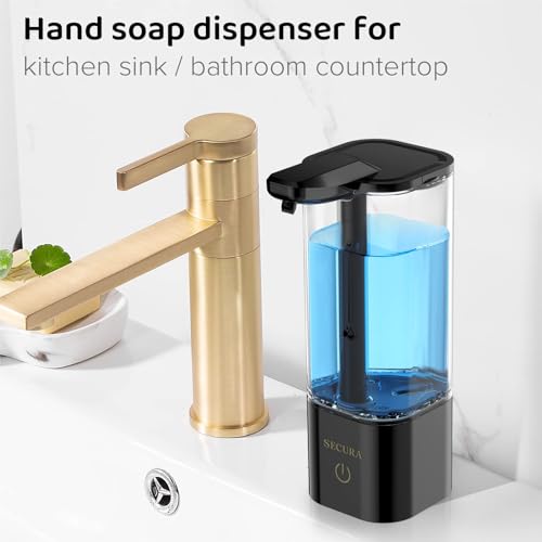 Secura 18.6 oz. Automatic Soap Dispenser, Touchless Liquid Soap Dispenser with SoapGlow Timer, 3 Gear Infrared Distance Sensing Volume Setting Perfect for Kitchen or Bathroom - Image 4