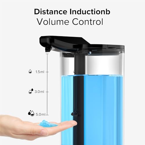 Secura 18.6 oz. Automatic Soap Dispenser, Touchless Liquid Soap Dispenser with SoapGlow Timer, 3 Gear Infrared Distance Sensing Volume Setting Perfect for Kitchen or Bathroom - Image 3