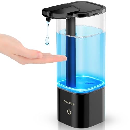 Secura 18.6 oz. Automatic Soap Dispenser, Touchless Liquid Soap Dispenser with SoapGlow Timer, 3 Gear Infrared Distance Sensing Volume Setting Perfect for Kitchen or Bathroom - Image 1