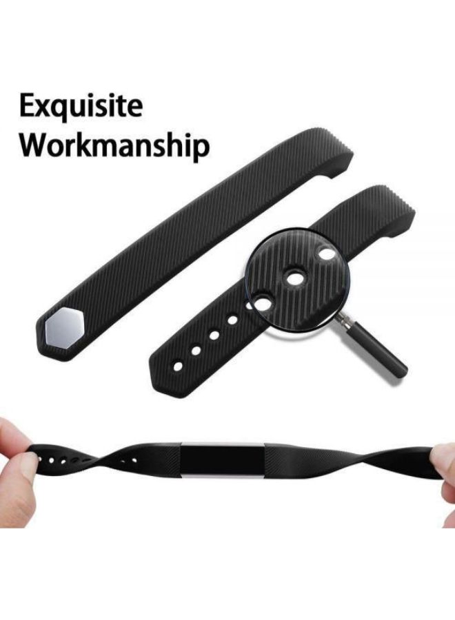 NIBEMINENT Replacement Strap Band For Fitbit Alta And HR Black - Image 3