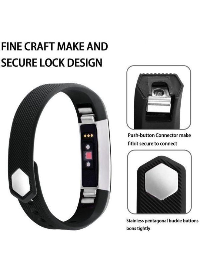 NIBEMINENT Replacement Strap Band For Fitbit Alta And HR Black - Image 5