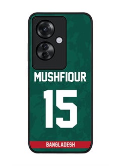 Stylizedd Rugged Black edge case for Oppo Reno11 F / Oppo F25 Pro 5G, Slim fit Flexible Anti Drop Thin Cover - Team Bangladesh Mushfiqur Rahim, Jersey No 15  - Image 1