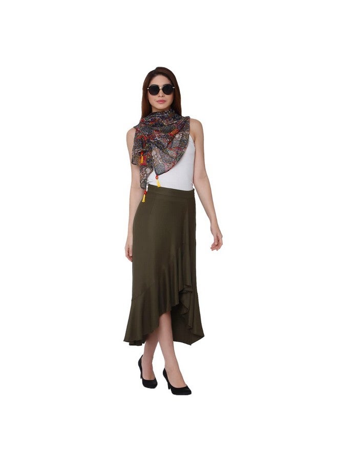 Shiloh Multicoloured Printed Scarf - Image 4