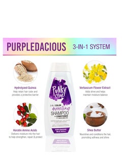 Punky Colour 3-in-1 Color Depositing Hair Cleanser & Conditioner, 8.5 fl oz. (Purpledacious) - pzsku/Z9A3DE413D42D3FD70193Z/45/_/1738723858/f6f4f0bc-6a4c-48ff-b7a3-4444a7ea2324